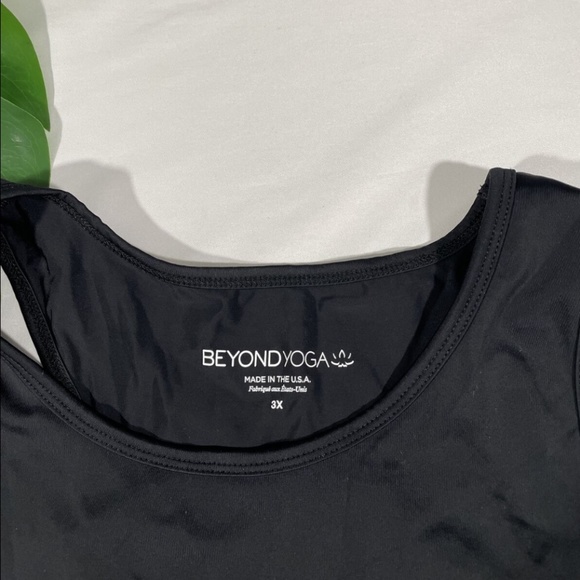 NEW BEYOND YOGA [ PLUS‎ 3X ] High Neck Racer Back Sports Bra in Black - Picture 4 of 11